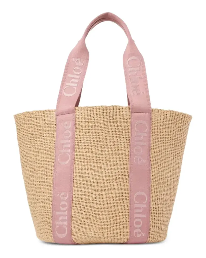 Chloé Große Tote Bag mit Logo-Stickerei - 26S - Nougat 26s