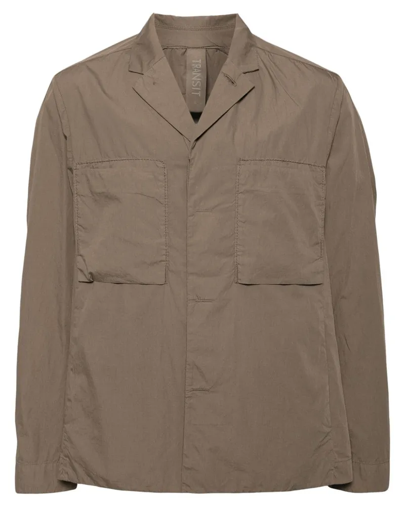 TRANSIT Hemdjacke mit Tasche - Braun Braun