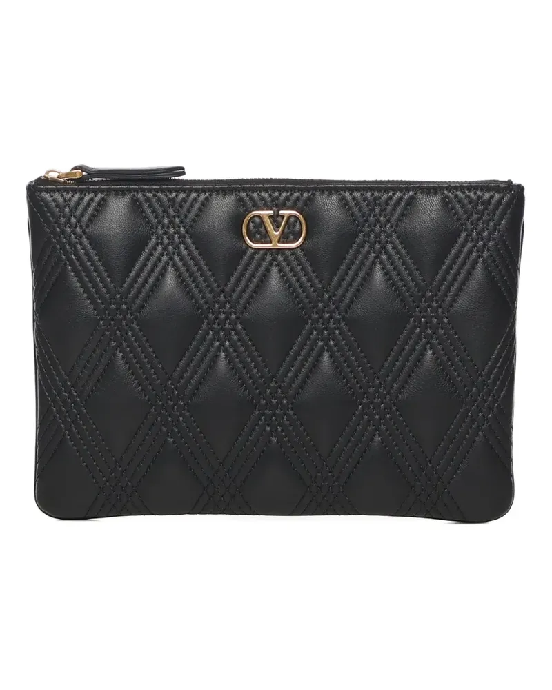 Valentino Garavani leather clutch bag - Schwarz Schwarz