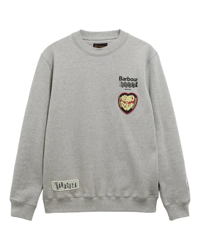 Barbour Sweatshirt mit Applikation - Grau Grau