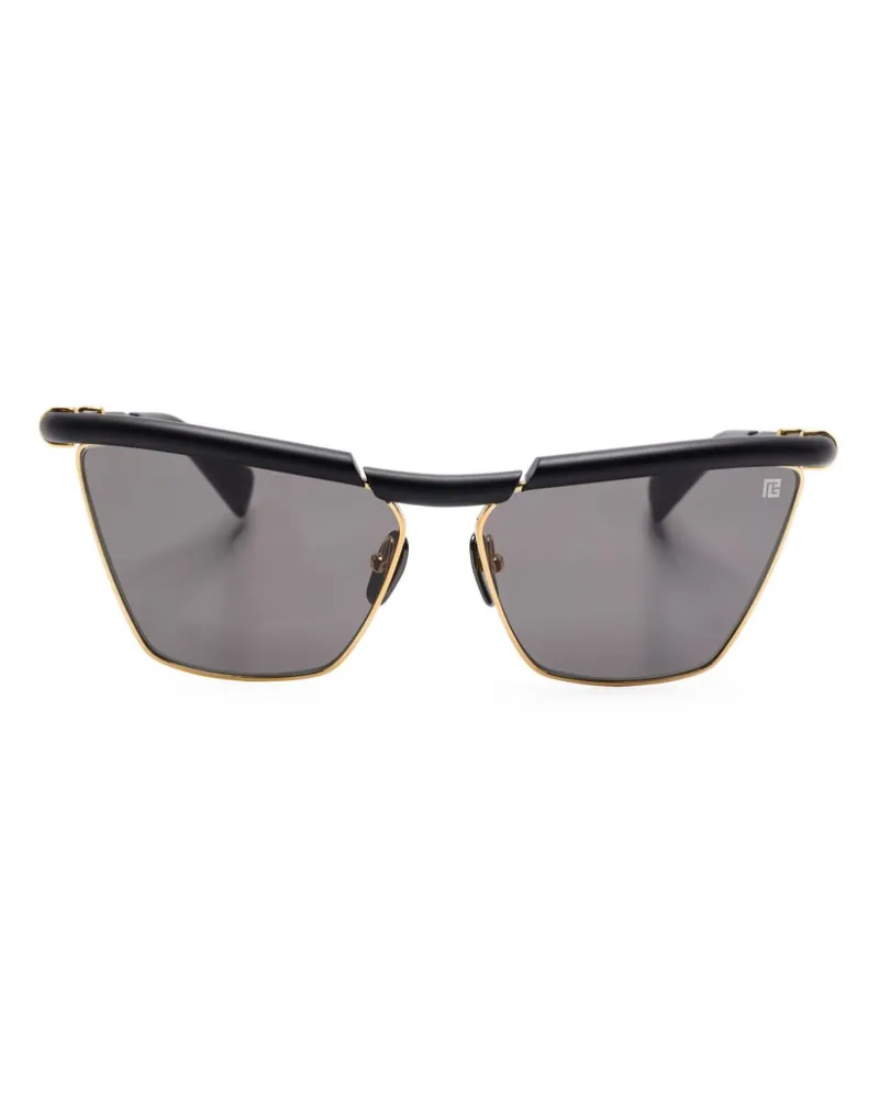 Balmain Klassische Cat-Eye-Sonnenbrille - Schwarz Schwarz