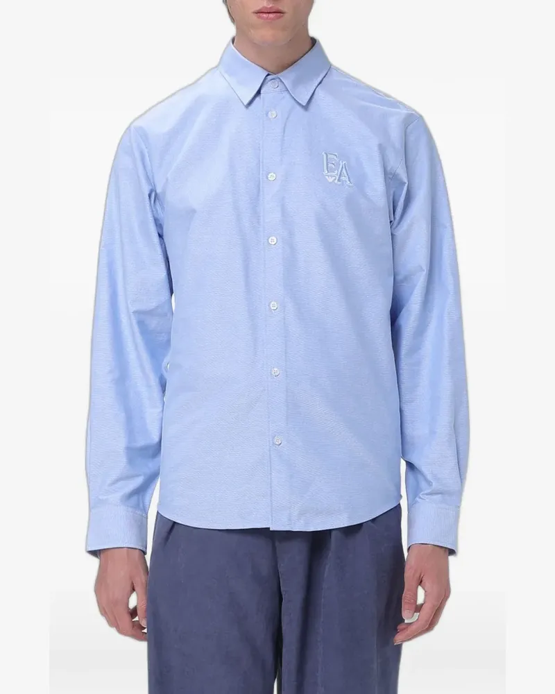 Emporio Armani Eagle Club cotton shirt - Blau Blau