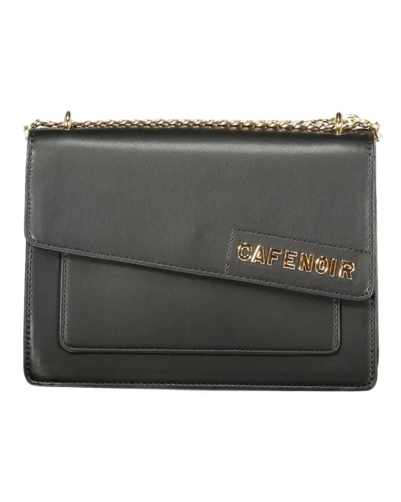 CAFèNOIR  Schultertasche mit Kettenriemen - Schwarz Schwarz