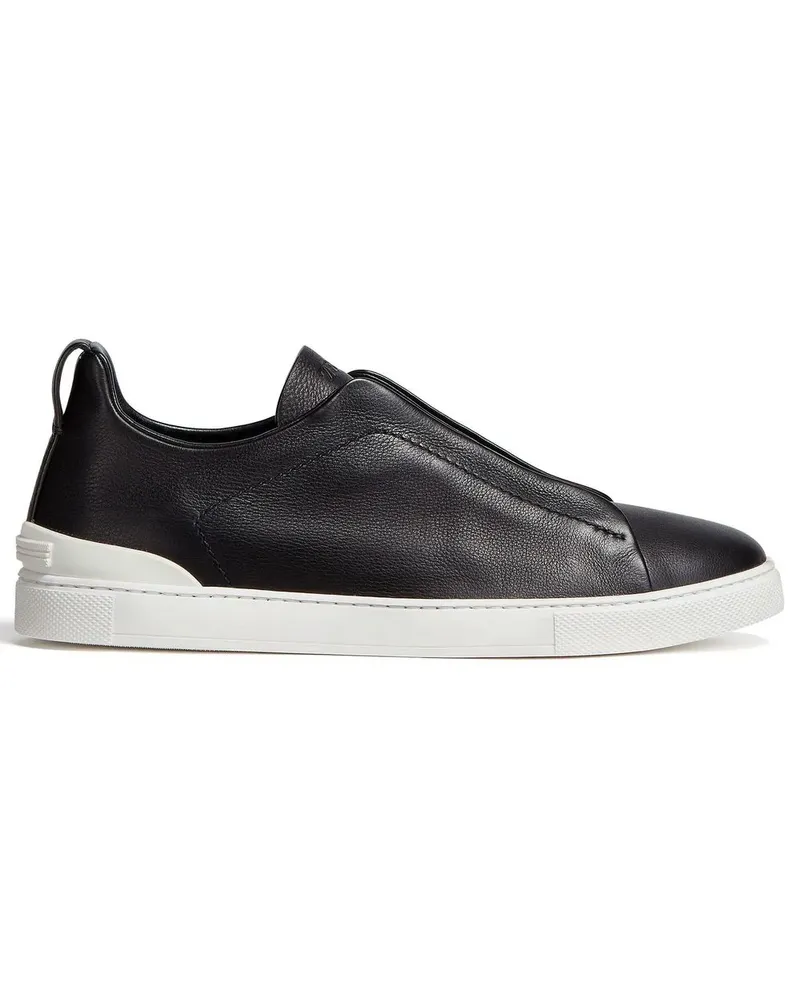 Ermenegildo Zegna Triple Stitch Secondskin Sneakers - Schwarz Schwarz