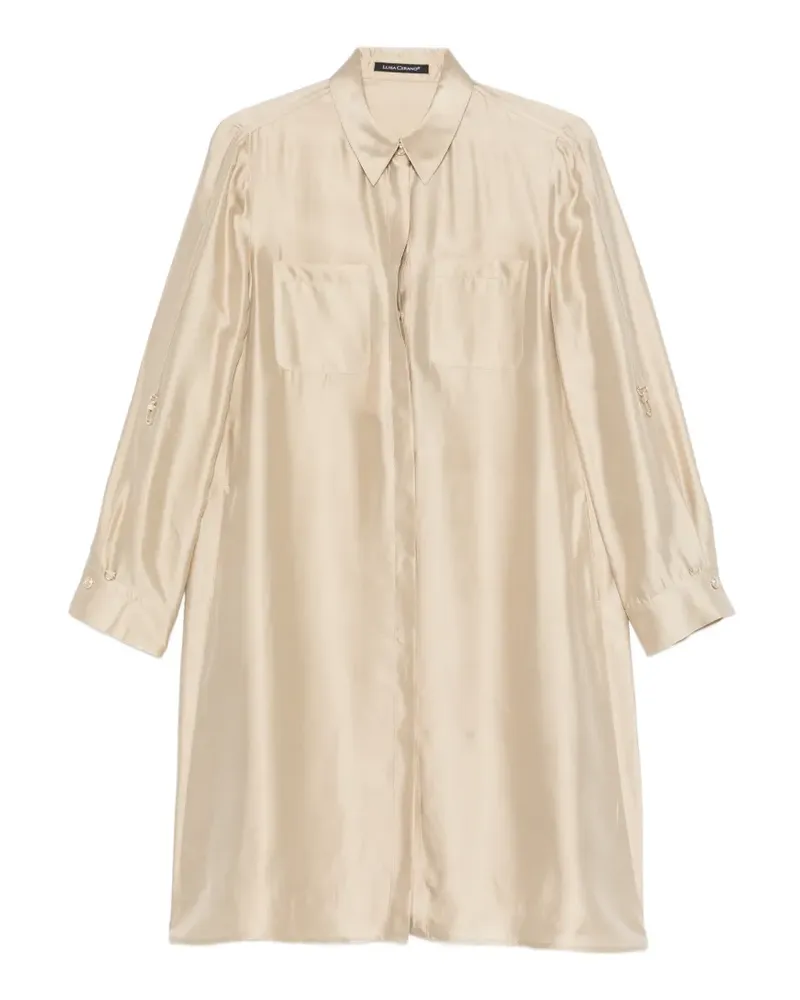 Luisa Cerano Midikleid mit Brusttasche - Nude Nude