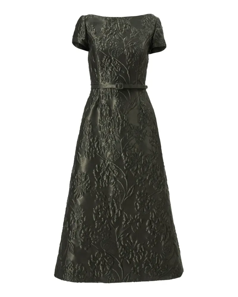 Carolina Herrera New York floral cloqué midi dress - Grün Grün