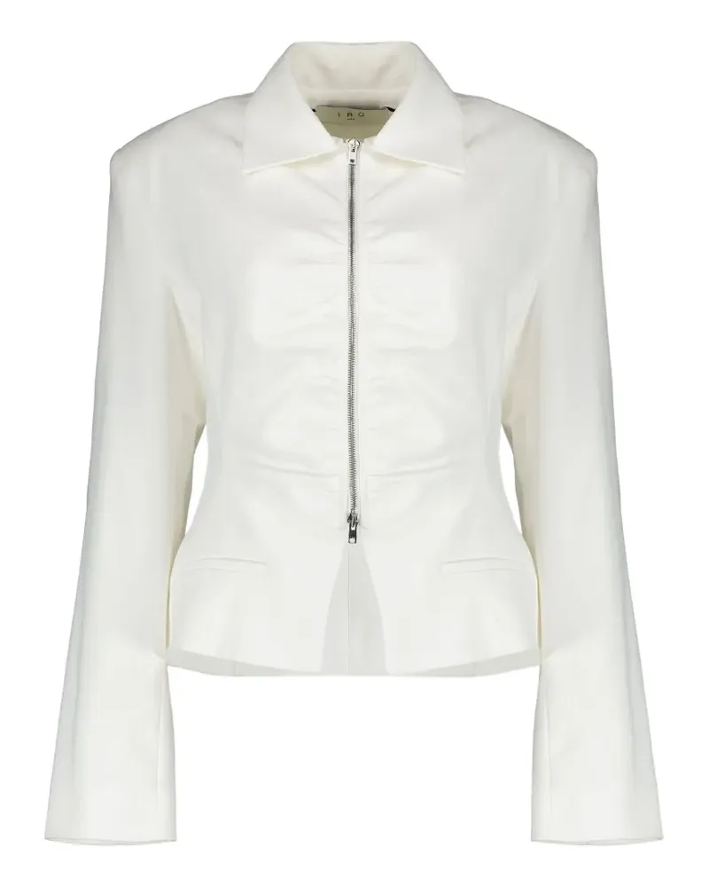 IRO ruched zip-up jacket - Weiß Weiß