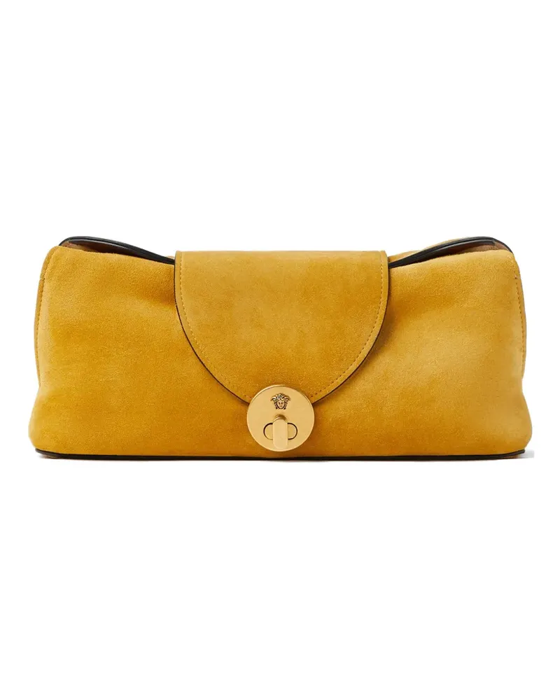 Versace Vivian Clutch aus Wildleder - Gelb Gelb