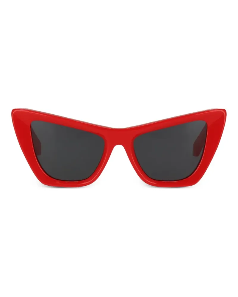 OFF-WHITE Cat-Eye-Brille mit Logo - RED Red