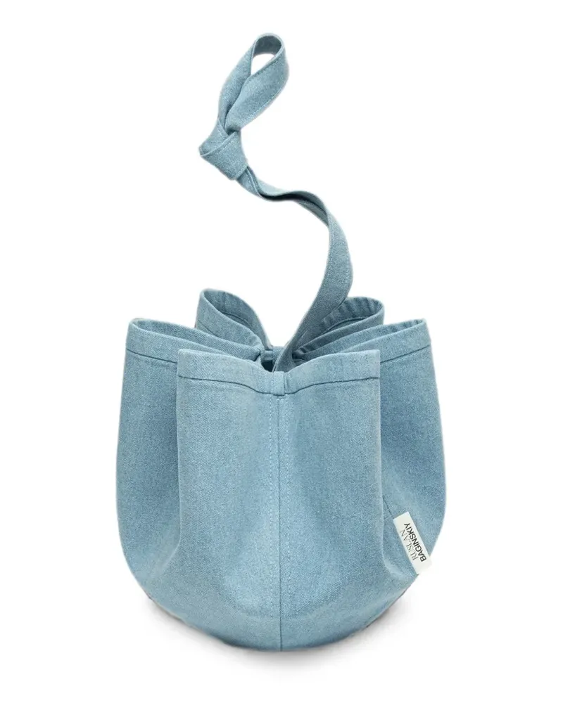 RUSLAN BAGINSKIY denim bucket bag - Blau Blau