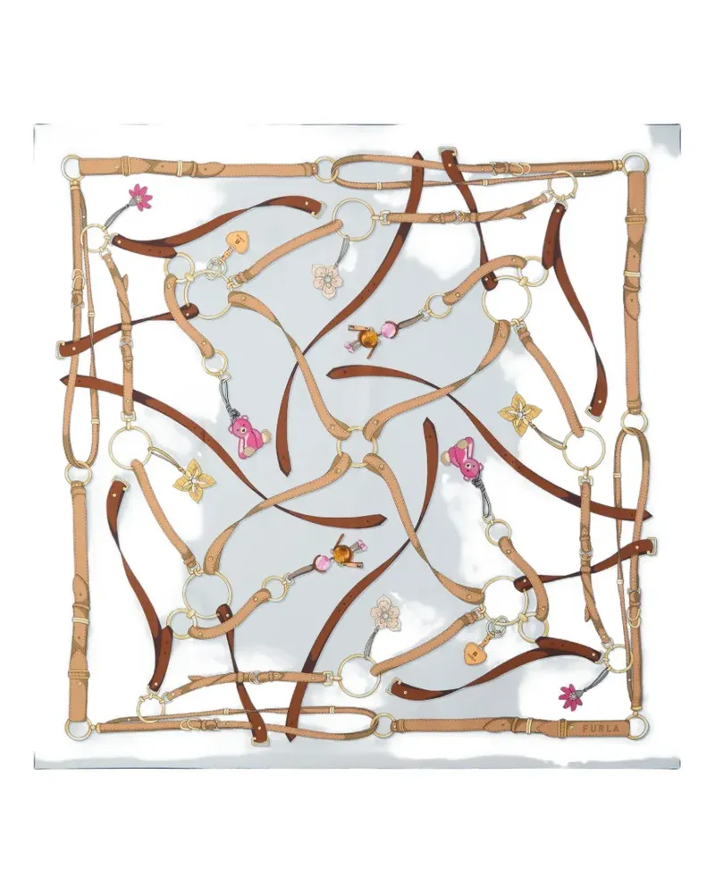Furla Tortona Carré scarf - Blau Blau