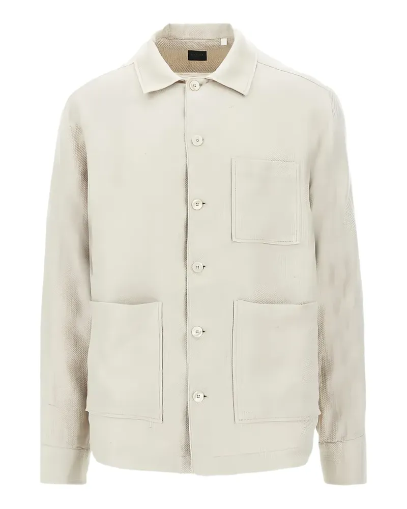 XACUS linen pocket shirt - Nude Nude