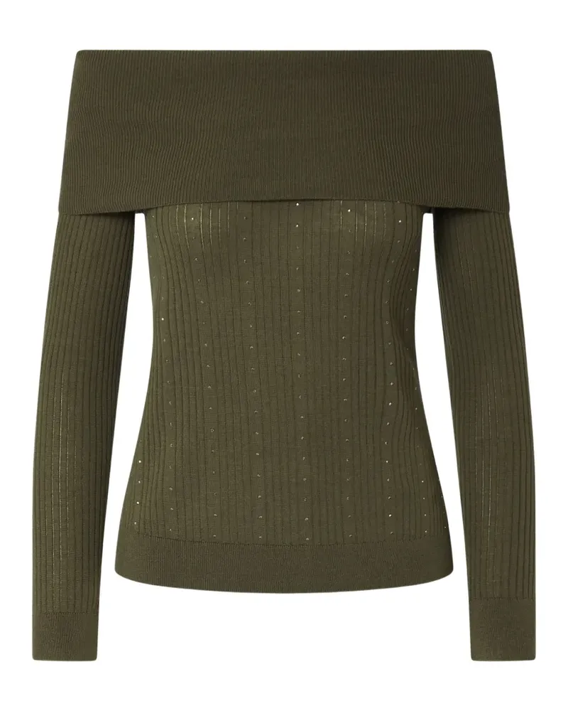 Liu Jo wool sweater with bardot neckline - Grün Grün
