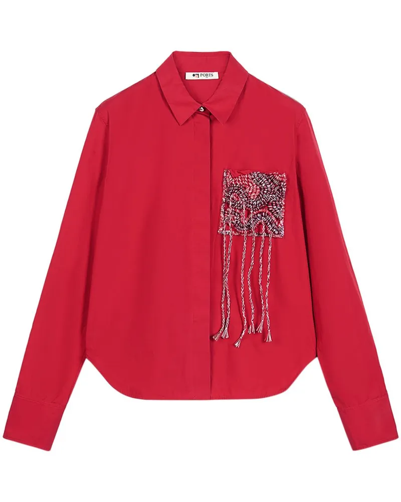 Ports 1961 Verziertes Hemd - Rot Rot