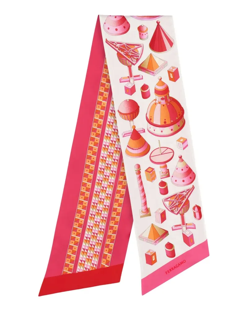 Ferragamo Schal mit Renaissance-Print - Rosa Rosa