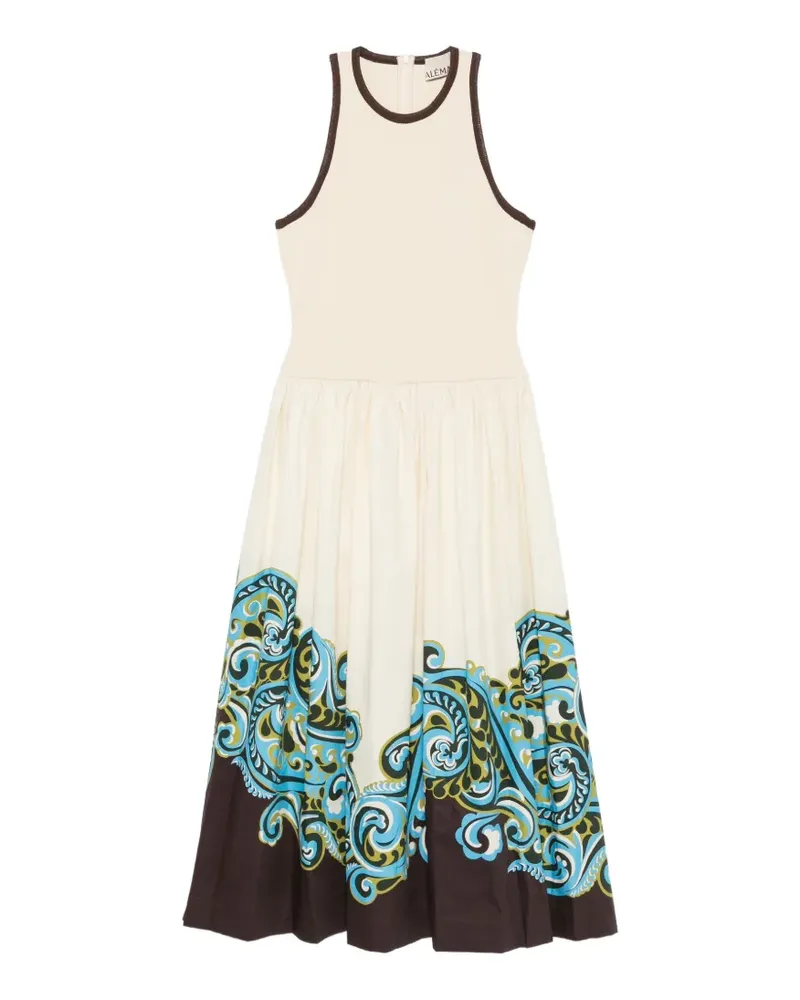 ALEMAIS Natalia Midikleid mit Paisley-Print - Nude Nude