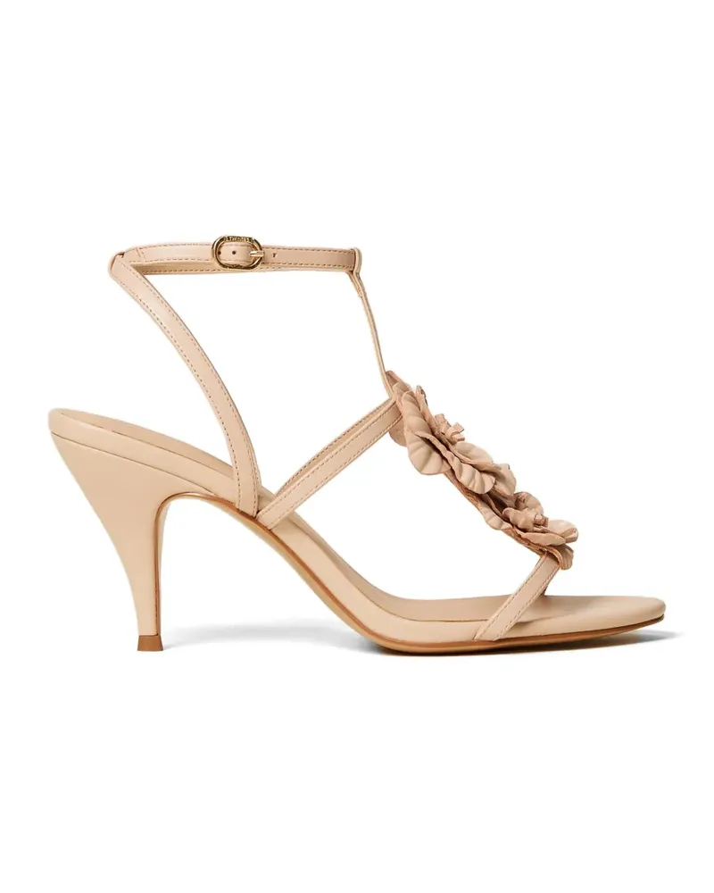 Twin-Set floral-appliqué sandals - Nude Nude