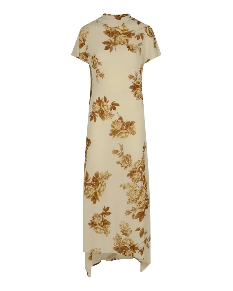 Magda Butrym floral-print open-back midi dress - Nude Nude
