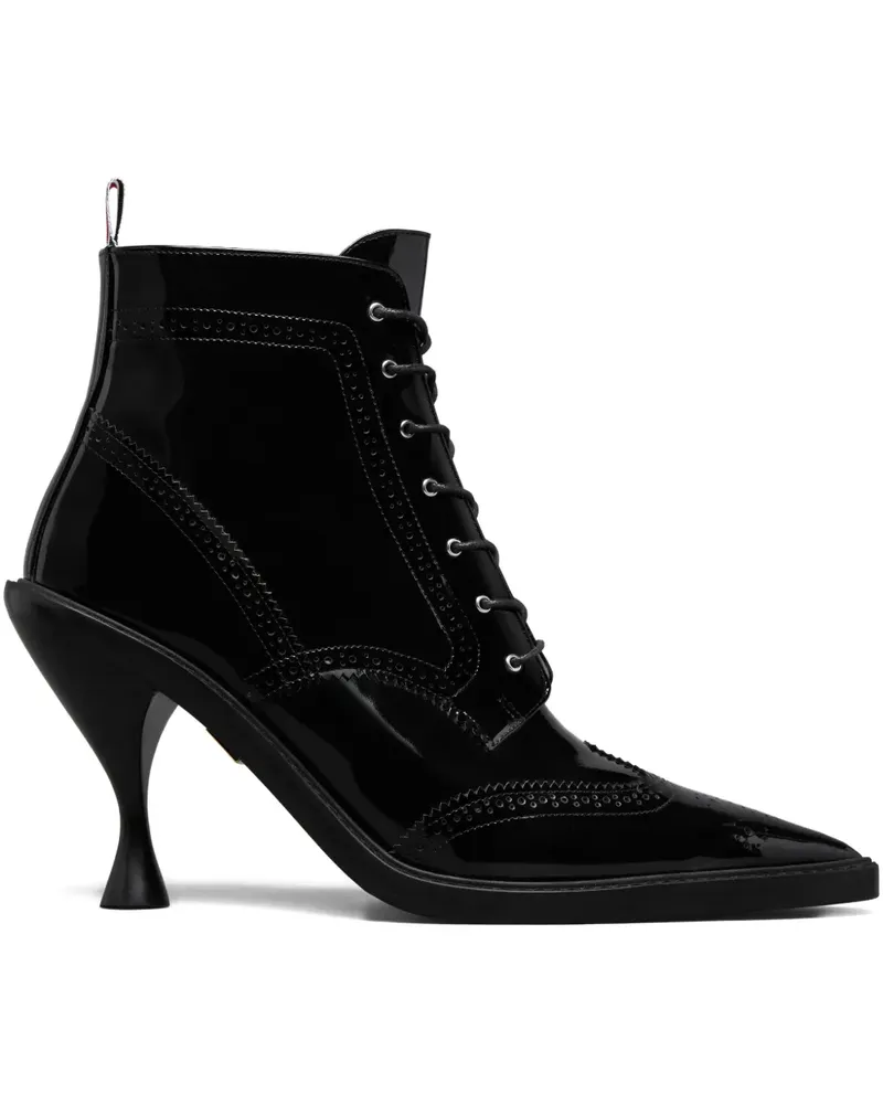 Thom Browne 90mm wingtip leather boots - Schwarz Schwarz
