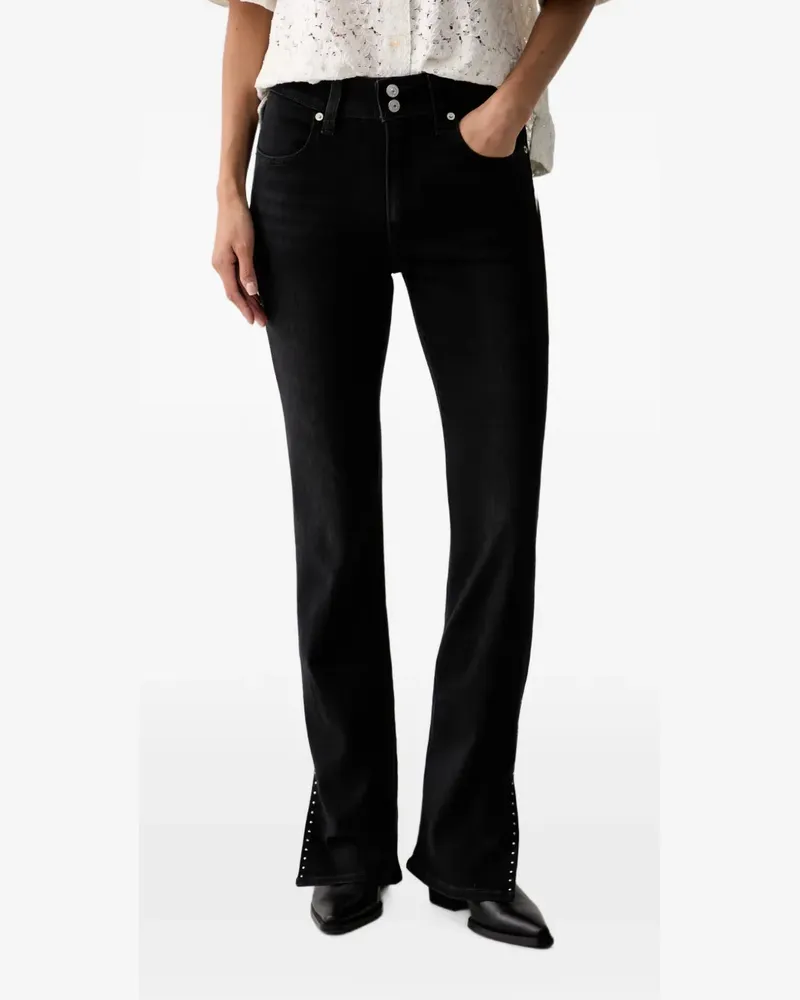 Levi's 725 Bootcut-Jeans mit Nieten - Schwarz Schwarz