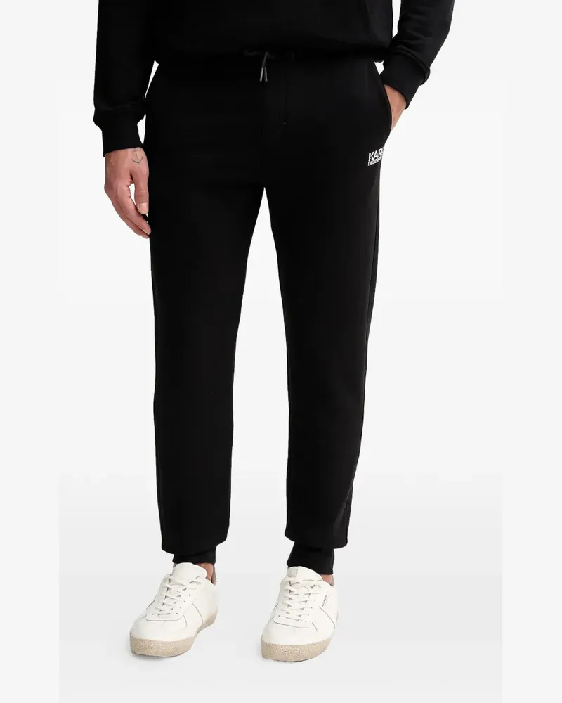 Karl Lagerfeld logo-print drawstring track pants - Schwarz Schwarz