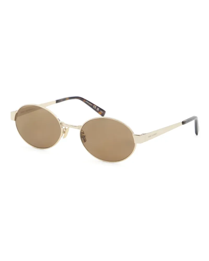 Saint Laurent Sonnenbrille mit rundem Gestell - Gold Gold