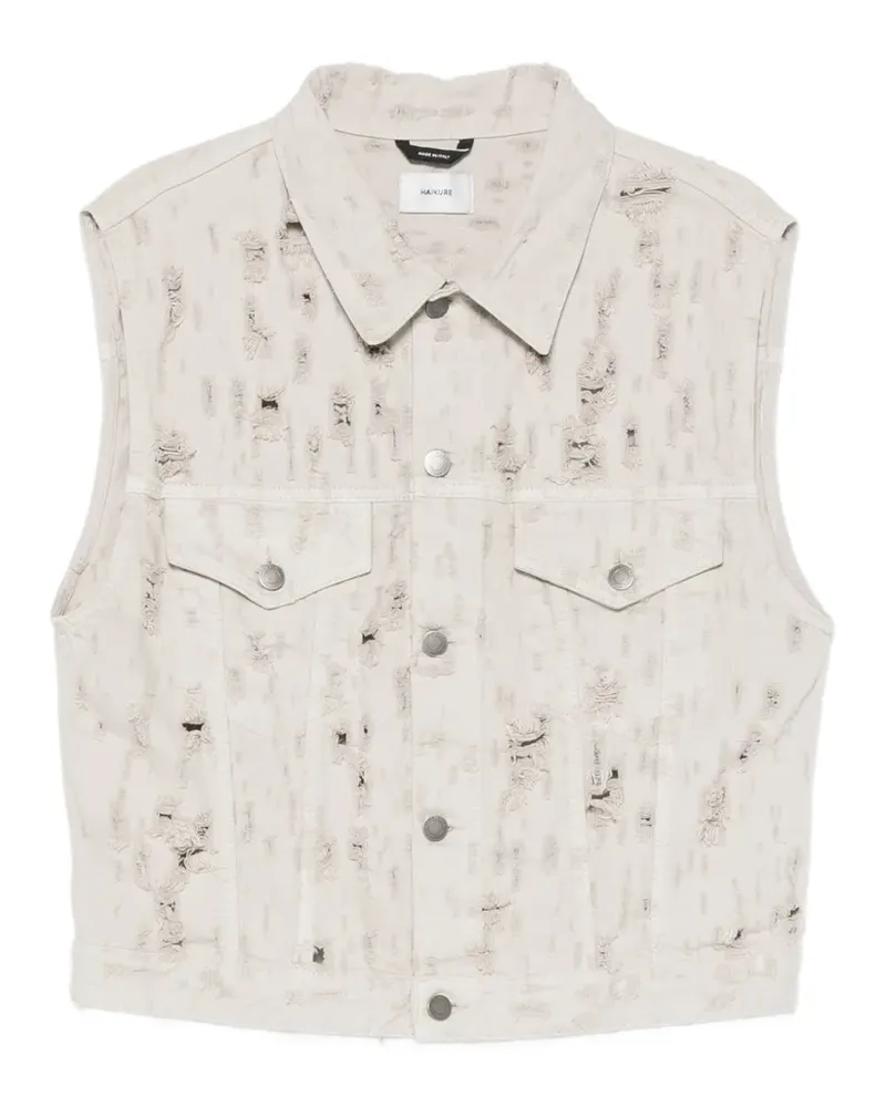 Haikure Ryder Bull Destroy Jeansweste - Grau Grau