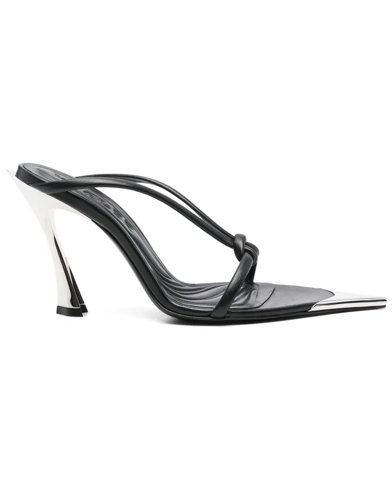 Thierry Mugler Mules aus Nappaleder 105mm - Schwarz Schwarz