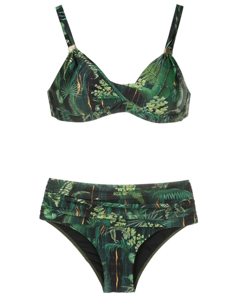 Lygia & Nanny Marianne Bikini mit Blatt-Print - Grün Grün
