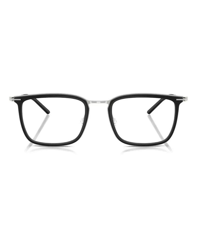 Moncler Brille mit eckigem Gestell - Schwarz Schwarz
