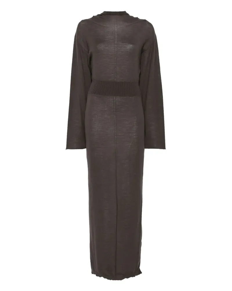 Rick Owens Langärmeliges Maxikleid - Braun Braun