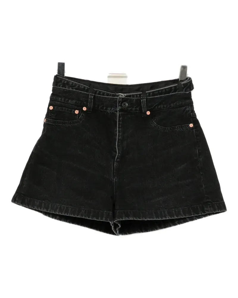 Sacai high-waisted denim shorts - Schwarz Schwarz