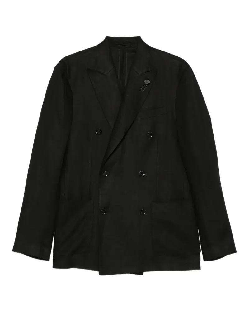 LARDINI double-breasted blazer - Schwarz Schwarz