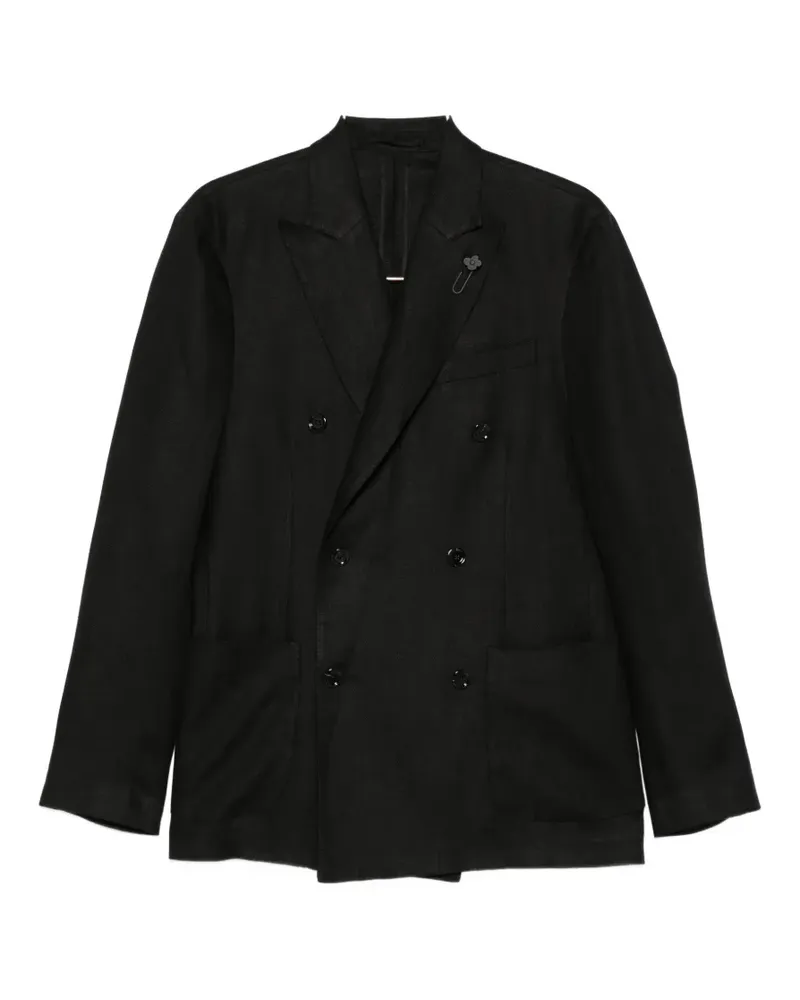 LARDINI double-breasted blazer - Schwarz Schwarz