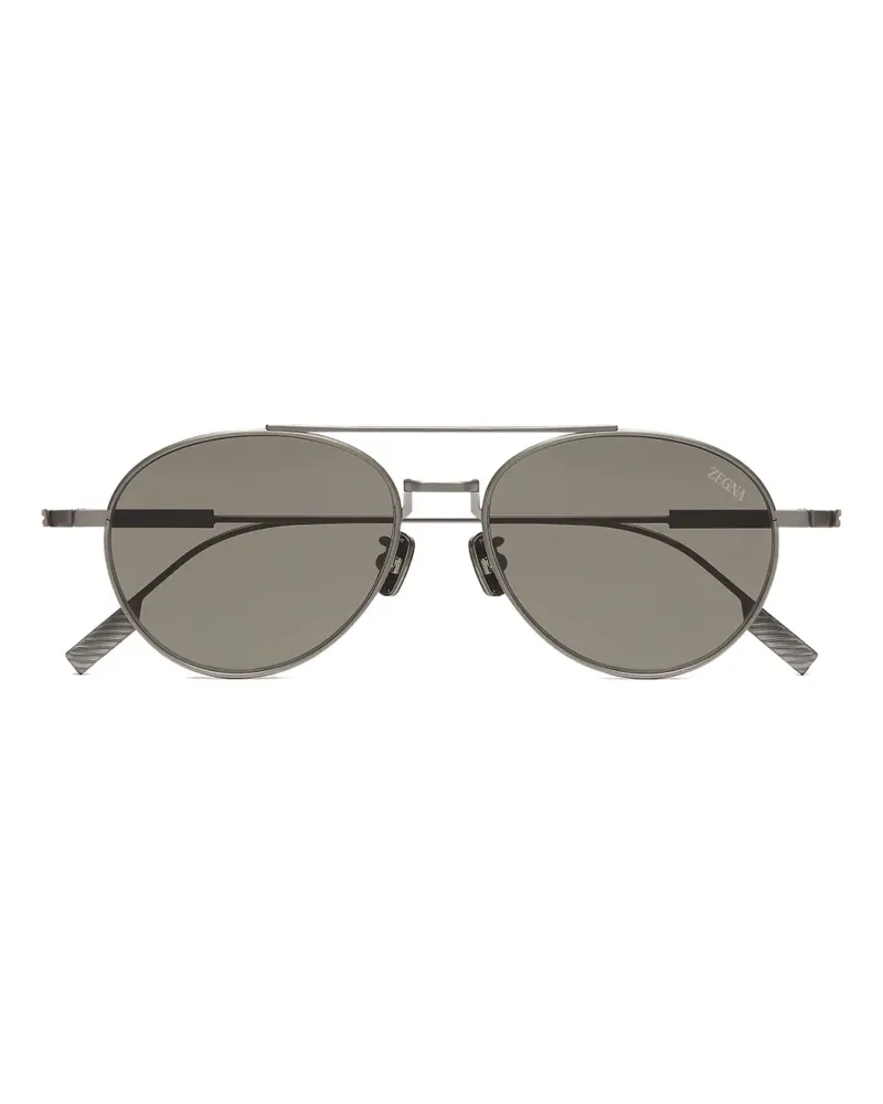 Ermenegildo Zegna Getönte Pilotenbrille - Grau Grau