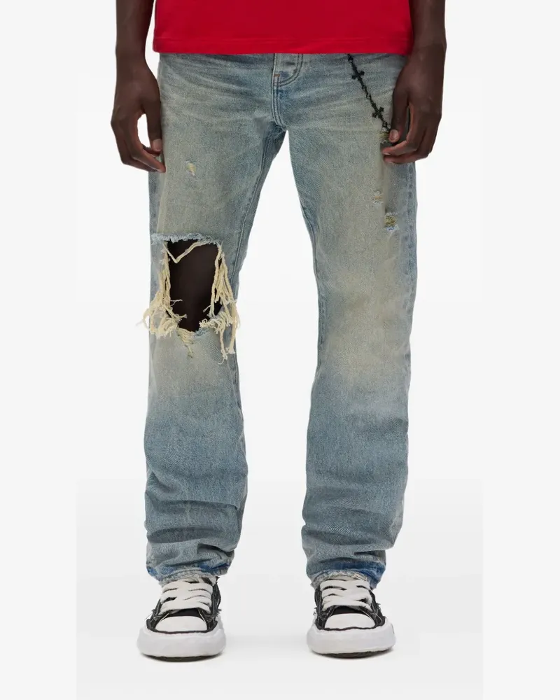 PURPLE BRAND P011 Knee Blowout Jeans - Blau Blau