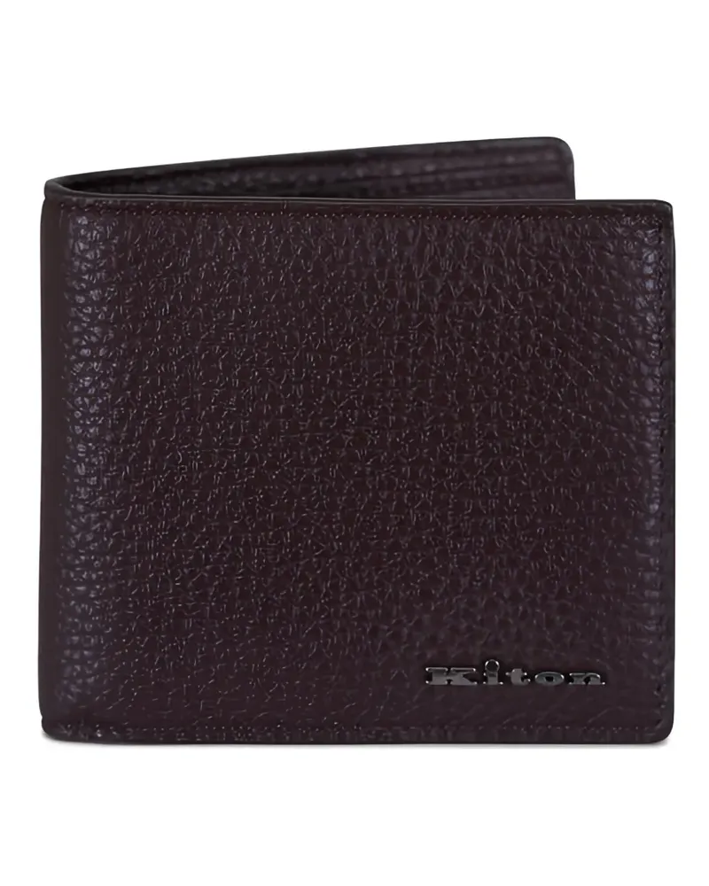 Kiton Strukturiertes Portemonnaie - Braun Braun