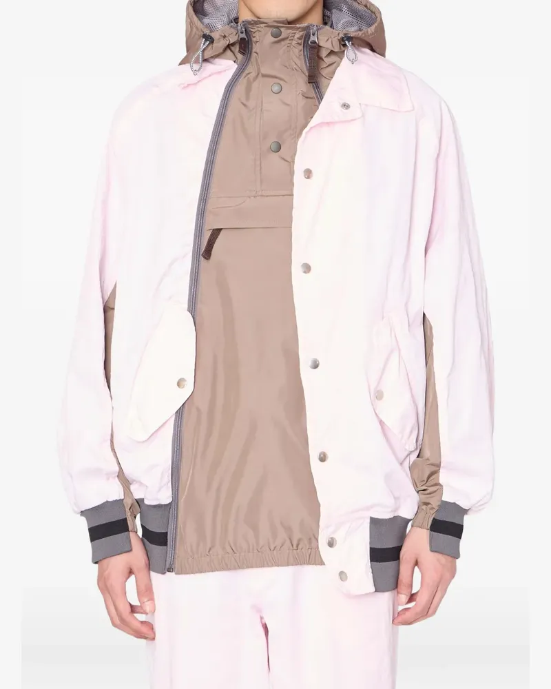 kolor hooded colourblock jacket - Rosa Rosa