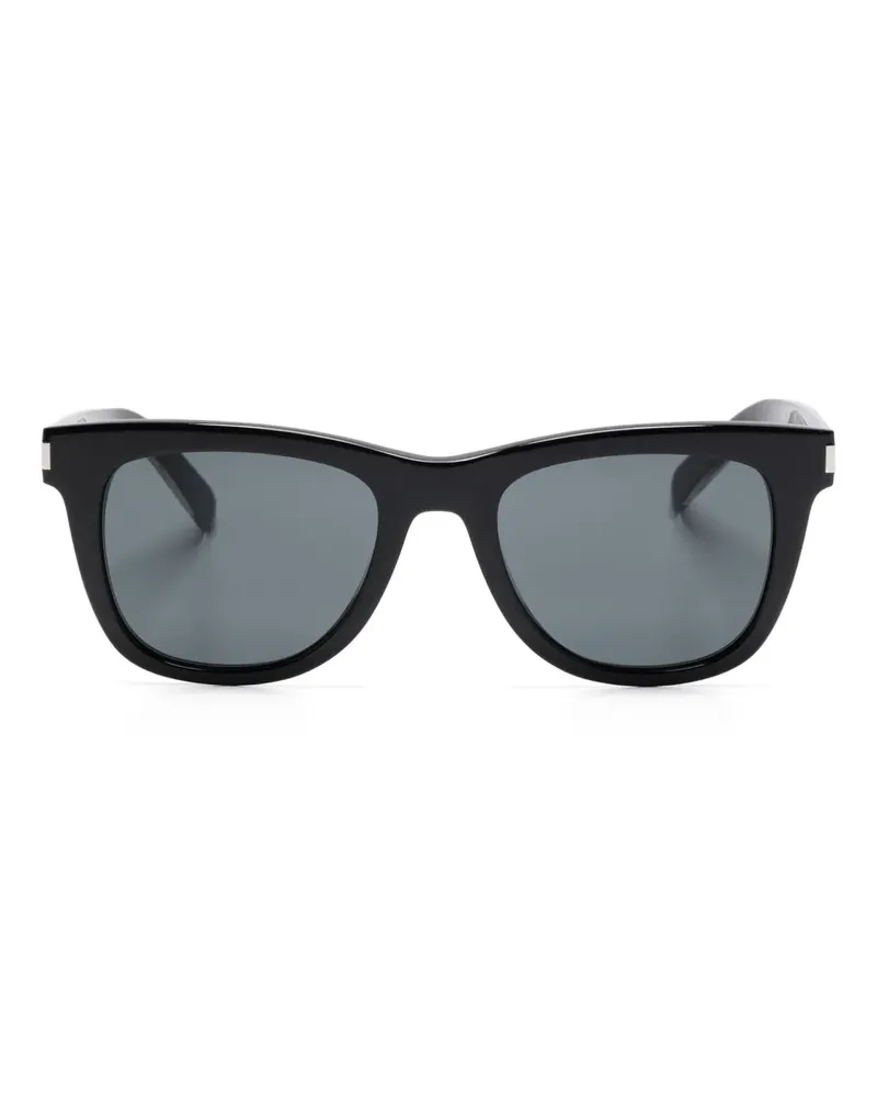 Saint Laurent Sonnenbrille mit eckigem Gestell - Schwarz Schwarz