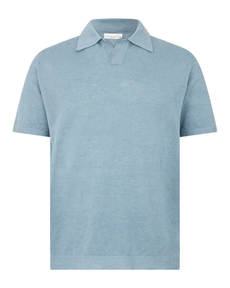 Roberto Collina collared knitted T-shirt - Blau Blau