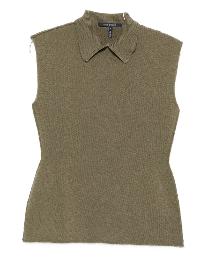 Sofie D'Hoore May Wollweste mit Poloshirtkragen - Grün Grün