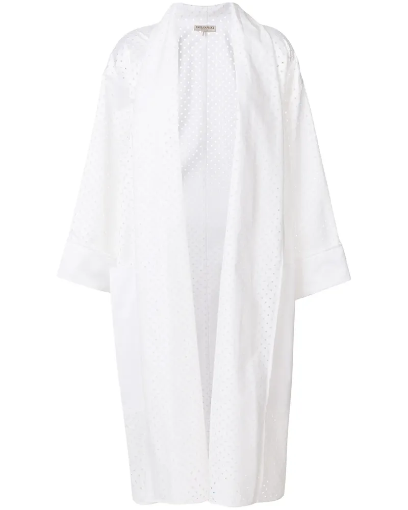 Emilio Pucci Mantel in Oversized-Passform - Weiß Weiß