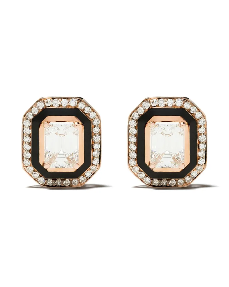 Selim Mouzannar 18kt Rotgoldohrringe mit Diamanten - Rosa Rosa