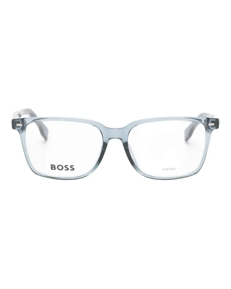 HUGO BOSS rectangle-frame glasses - Blau Blau