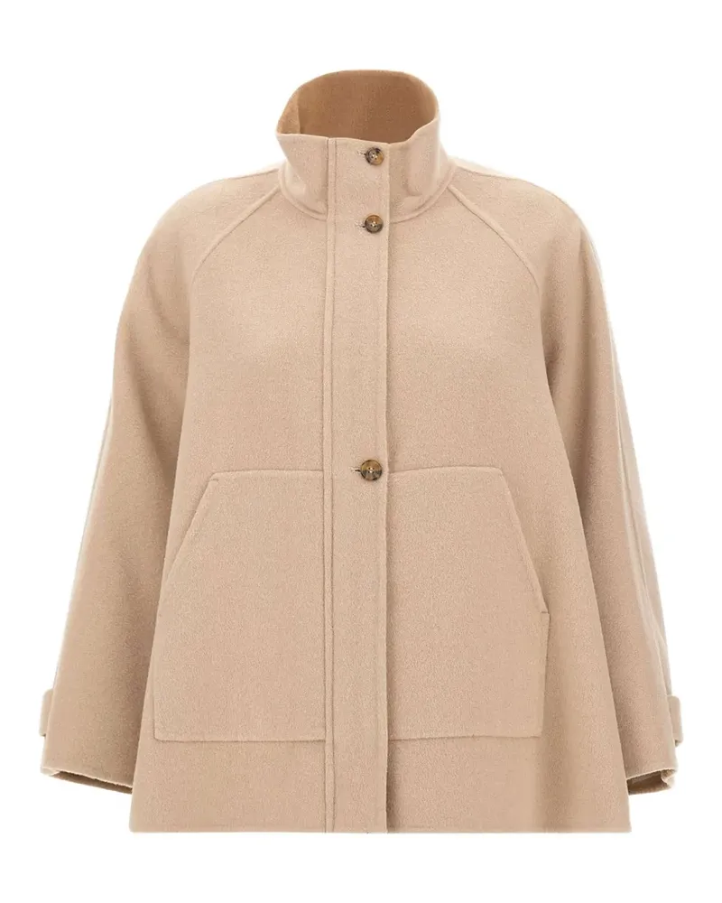 Elena Mirò flared side-slit jacket - Nude Nude