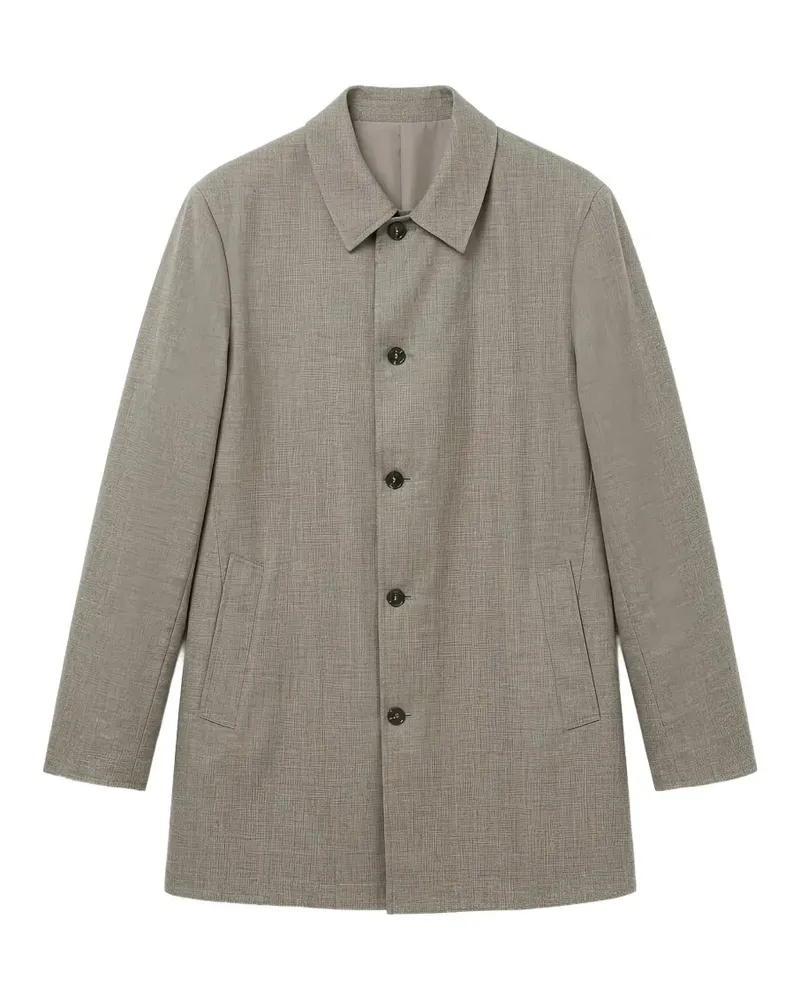 Tombolini single-breasted rear-slit raincoat - Nude Nude