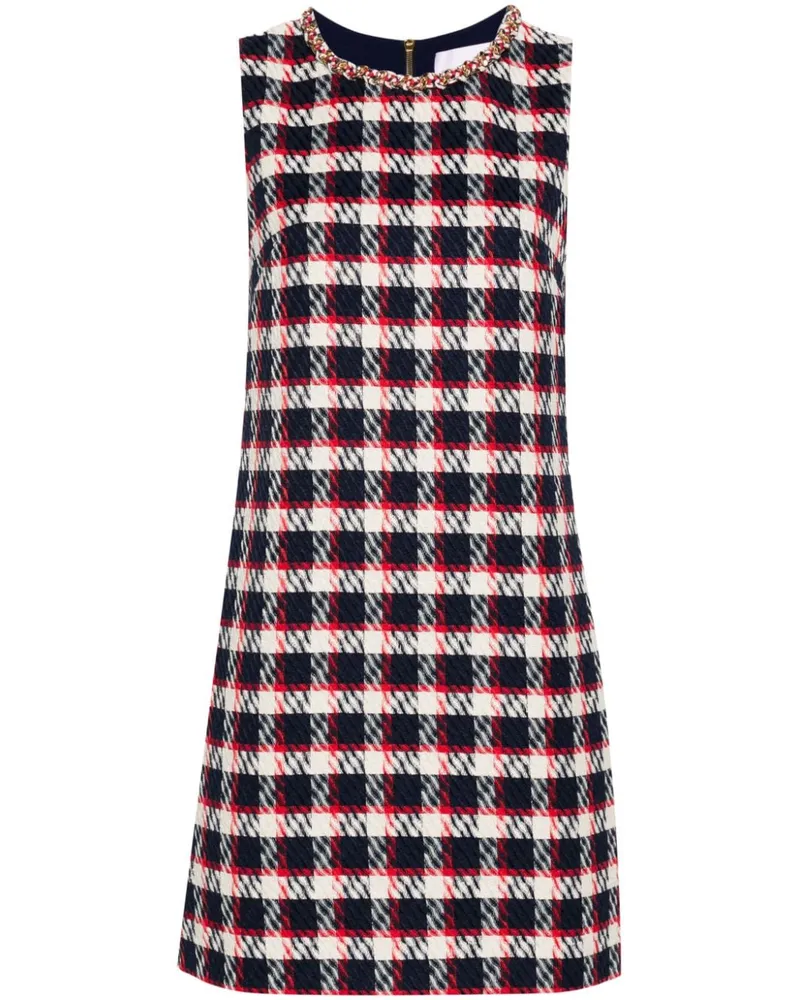 Carolina Herrera New York Midikleid mit Kettenkragen - Blau Blau
