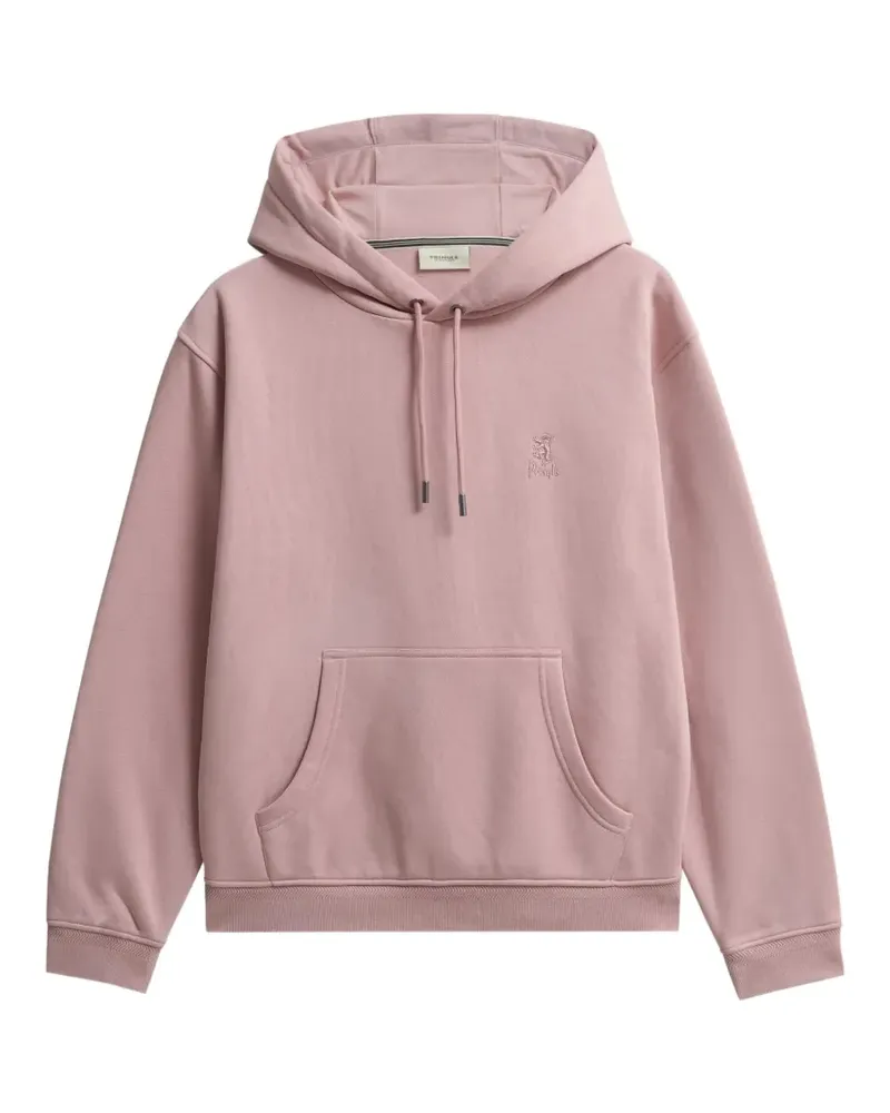 Pringle of Scotland logo-embroidered hoodie - Rosa Rosa