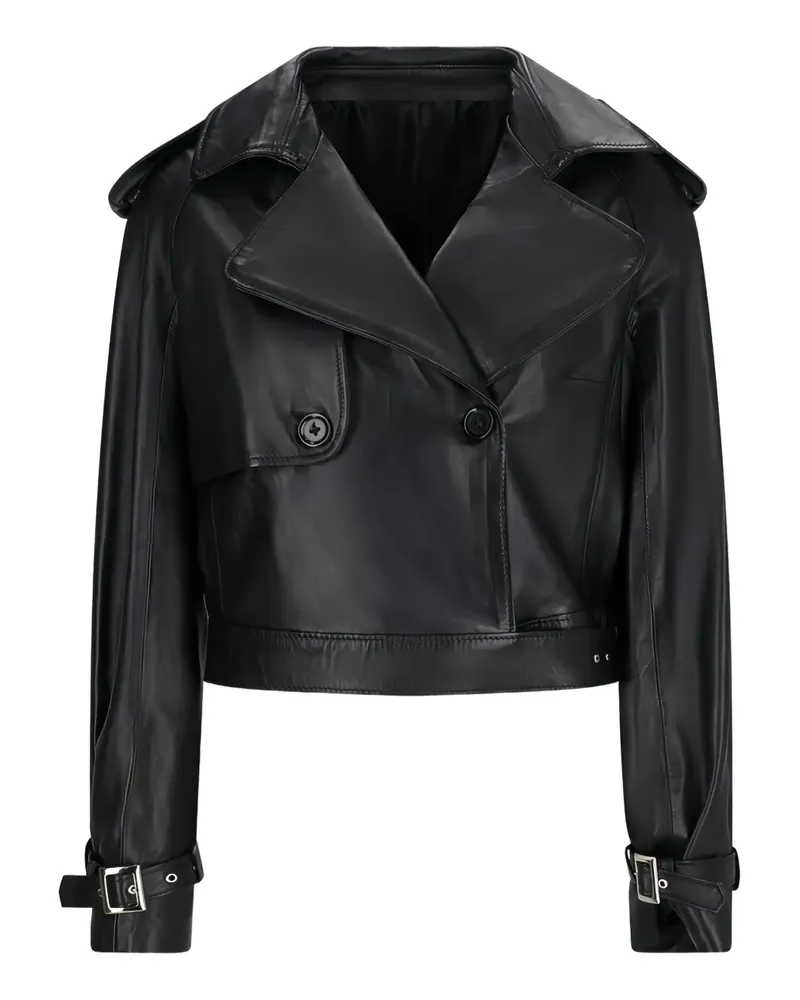 Alessandra Rich double-breasted bomber jacket - Schwarz Schwarz