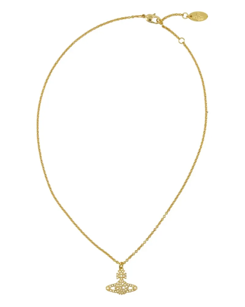 Vivienne Westwood Halskette mit kristallverziertem Anhänger - Gold Gold